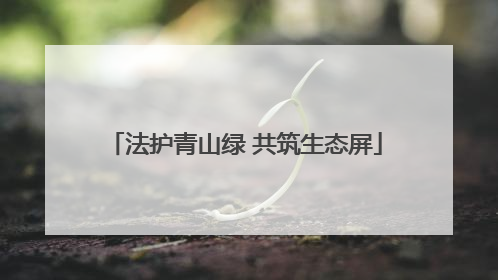法护青山绿 共筑生态屏