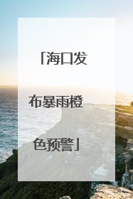 海口发布暴雨橙色预警