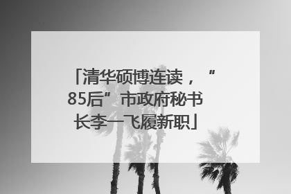 清华硕博连读，“85后”市政府秘书长李一飞履新职