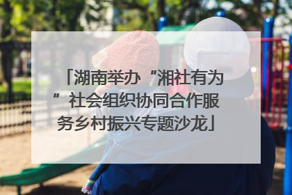 湖南举办“湘社有为”社会组织协同合作服务乡村振兴专题沙龙