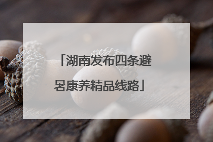 湖南发布四条避暑康养精品线路