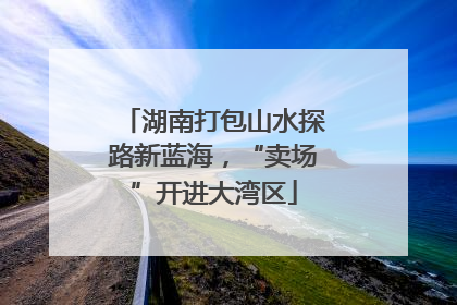 湖南打包山水探路新蓝海，“卖场”开进大湾区