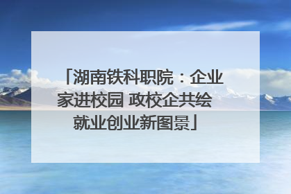 湖南铁科职院：企业家进校园 政校企共绘就业创业新图景
