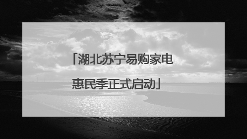 湖北苏宁易购家电惠民季正式启动