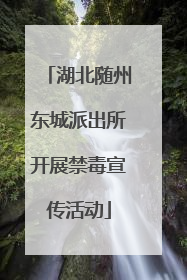 湖北随州东城派出所开展禁毒宣传活动