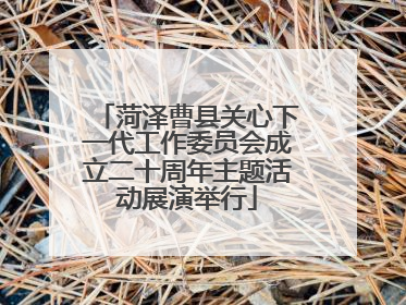菏泽曹县关心下一代工作委员会成立二十周年主题活动展演举行