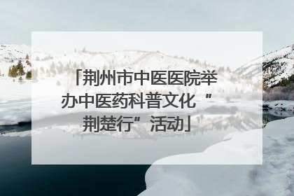 荆州市中医医院举办中医药科普文化“荆楚行”活动