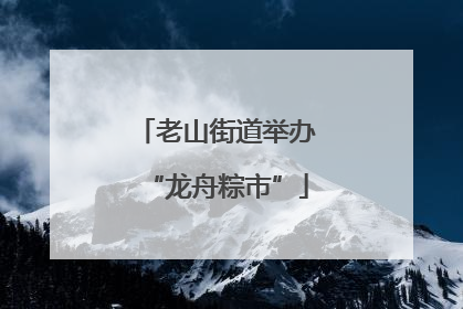 老山街道举办“龙舟粽市”
