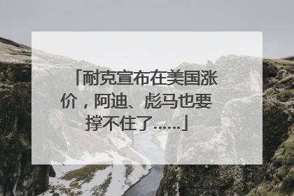 耐克宣布在美国涨价，阿迪、彪马也要撑不住了……