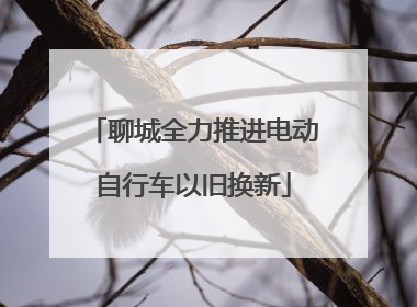 聊城全力推进电动自行车以旧换新