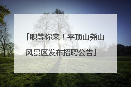 职等你来！平顶山尧山风景区发布招聘公告