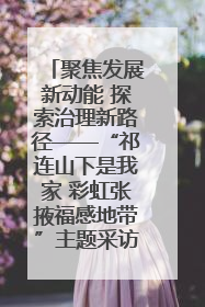 聚焦发展新动能 探索治理新路径——“祁连山下是我家 彩虹张掖福感地带”主题采访活动走进山丹