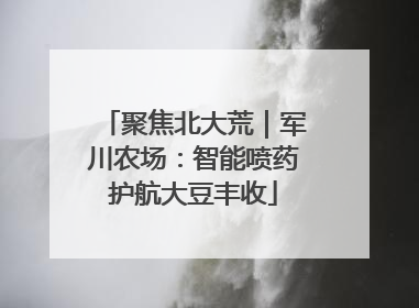 聚焦北大荒｜军川农场：智能喷药护航大豆丰收