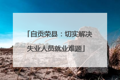 自贡荣县：切实解决失业人员就业难题