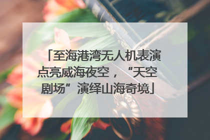 至海港湾无人机表演点亮威海夜空，“天空剧场”演绎山海奇境