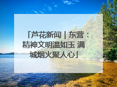 芦花新闻｜东营：精神文明温如玉 满城烟火聚人心