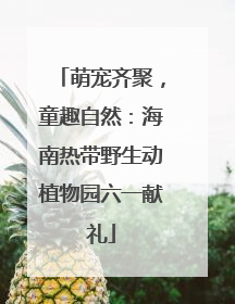 萌宠齐聚，童趣自然：海南热带野生动植物园六一献礼