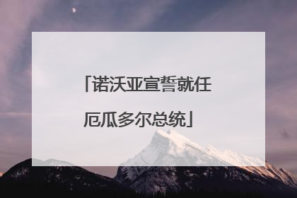 诺沃亚宣誓就任厄瓜多尔总统