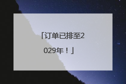 订单已排至2029年！