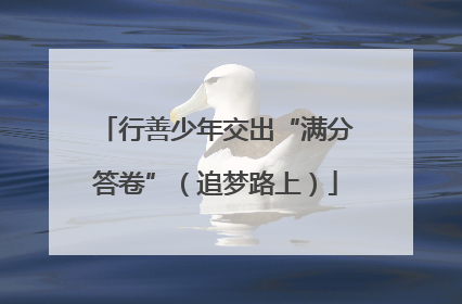 行善少年交出“满分答卷”（追梦路上）