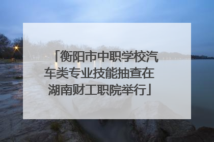 衡阳市中职学校汽车类专业技能抽查在湖南财工职院举行
