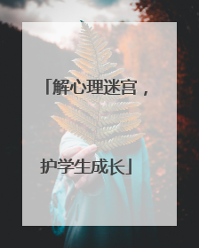 解心理迷宫，护学生成长
