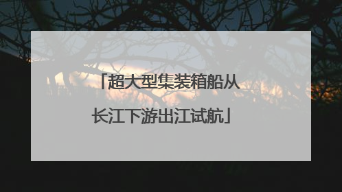 超大型集装箱船从长江下游出江试航