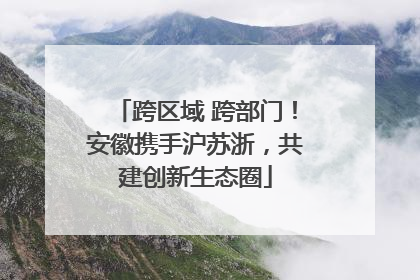 跨区域 跨部门！安徽携手沪苏浙，共建创新生态圈