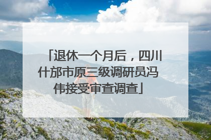 退休一个月后，四川什邡市原三级调研员冯伟接受审查调查