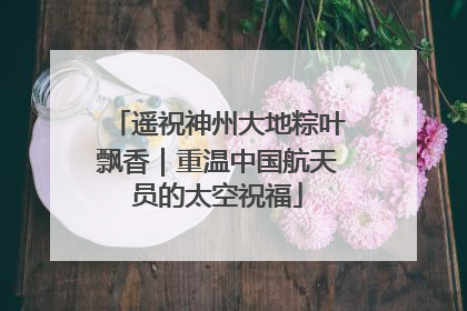 遥祝神州大地粽叶飘香｜重温中国航天员的太空祝福