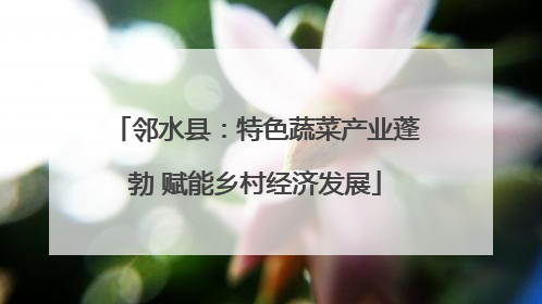 邻水县：特色蔬菜产业蓬勃 赋能乡村经济发展