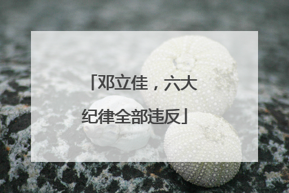 邓立佳，六大纪律全部违反