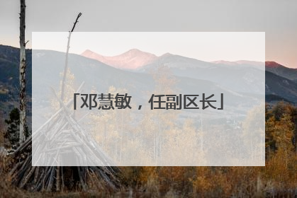 邓慧敏，任副区长