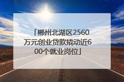 郴州北湖区2560万元创业贷款撬动近600个就业岗位