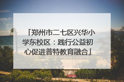 郑州市二七区兴华小学东校区：践行公益初心促进普特教育融合