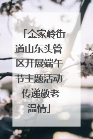 金家岭街道山东头管区开展端午节主题活动 传递敬老温情