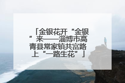 金银花开“金银”来——淄博市高青县常家镇共富路上“一路生花”