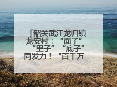 韶关武江龙归镇龙安村：“面子”“里子”“底子”同发力！“百千万工程”激活乡村新动能