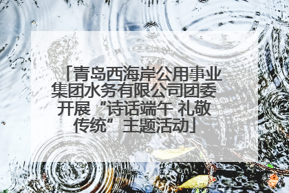 青岛西海岸公用事业集团水务有限公司团委开展“诗话端午 礼敬传统”主题活动