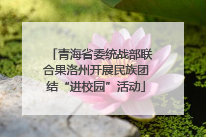 青海省委统战部联合果洛州开展民族团结“进校园”活动