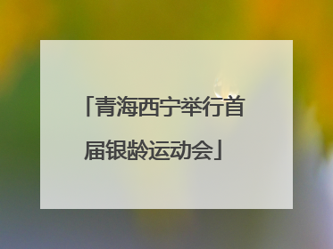 青海西宁举行首届银龄运动会