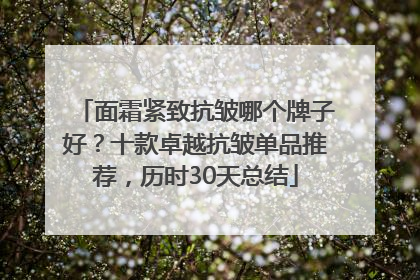面霜紧致抗皱哪个牌子好？十款卓越抗皱单品推荐，历时30天总结