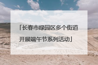 长春市绿园区多个街道开展端午节系列活动