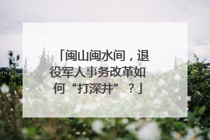 闽山闽水间，退役军人事务改革如何“打深井”？