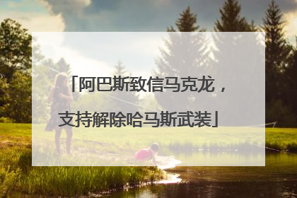 阿巴斯致信马克龙，支持解除哈马斯武装