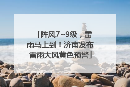 阵风7~9级，雷雨马上到！济南发布雷雨大风黄色预警