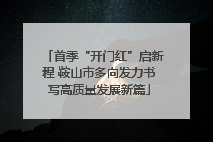 首季“开门红”启新程 鞍山市多向发力书写高质量发展新篇