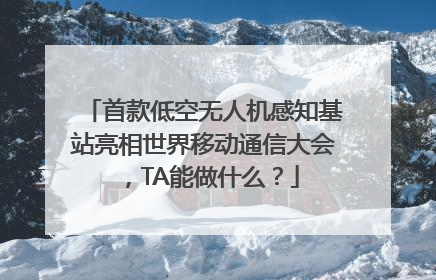 首款低空无人机感知基站亮相世界移动通信大会，TA能做什么？