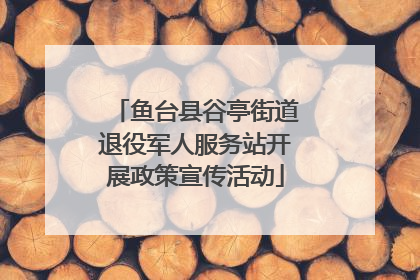 鱼台县谷亭街道退役军人服务站开展政策宣传活动