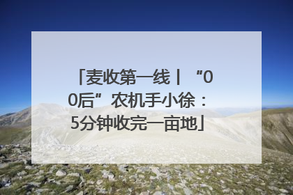 麦收第一线丨“00后”农机手小徐：5分钟收完一亩地